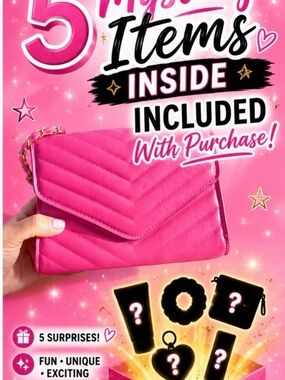 Quilted Flap Crossbody Bag in Hot Pink with Chain Strap